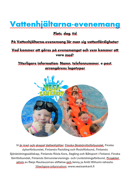 Annons för simhallarrangemanget